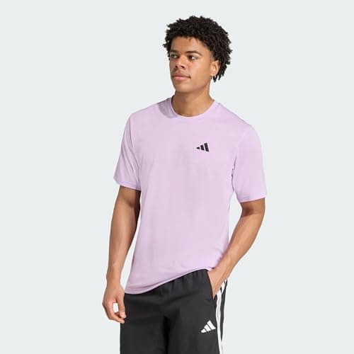 Image of adidas Men's Train Essentials Feelready Training Tee, Powder Plum/Black, M