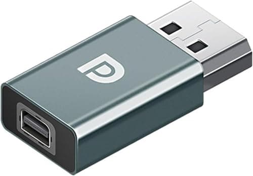 Image of AYMBH 8K DisplayPort Male to Mini DisplayPort Female Adapter, 1.4 UHD HDR DP Extender for Laptop, PC, Monitor, Backward Compatible with 4K@120Hz, Plug & Play with Aluminum Alloy Shell, Compact Design