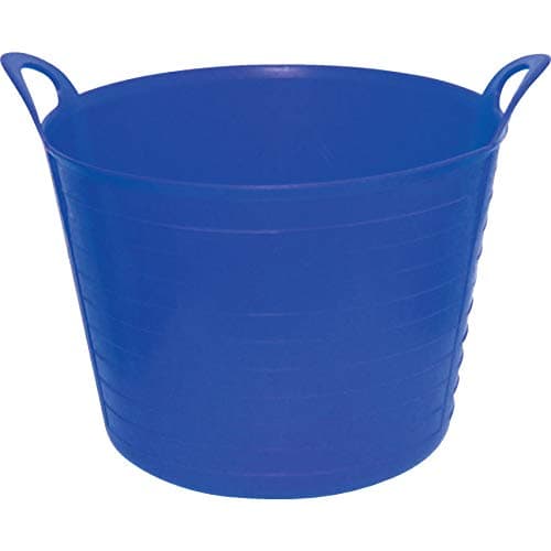 Image of Srendi® 42 Litre Large Flexi Tub Garden Home Flexible Colour Rubber Storage Container Bucket Polyethylene Flex Tub- Made in U.K. (Blue)