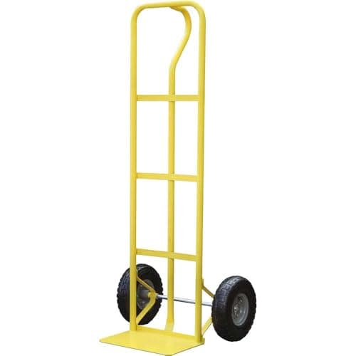 Image of Faithfull FAITRUCKPH Sack Truck with P Handle for one-handed use, Hand Trolley for transporting large items, Load Capacity 200kg, Zinc-yellow