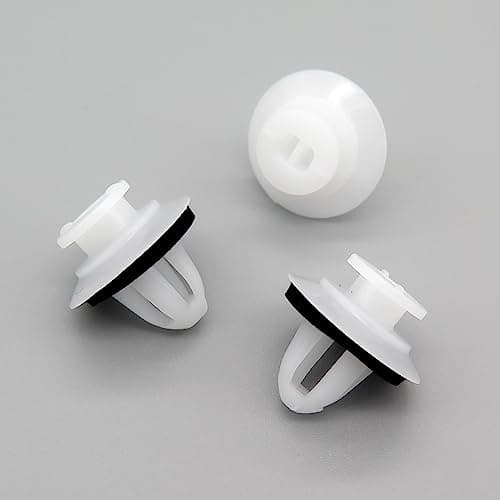 Image of VVO Fasteners Plastic Tailgate Lining Clips and Boot Lid Lining Clip, White (Pack of 10)