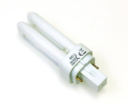 Image of 2x 10 watt CFL 2 pin Energy Saving Lamp 10W Cool White 840 G24d-1 Double turn