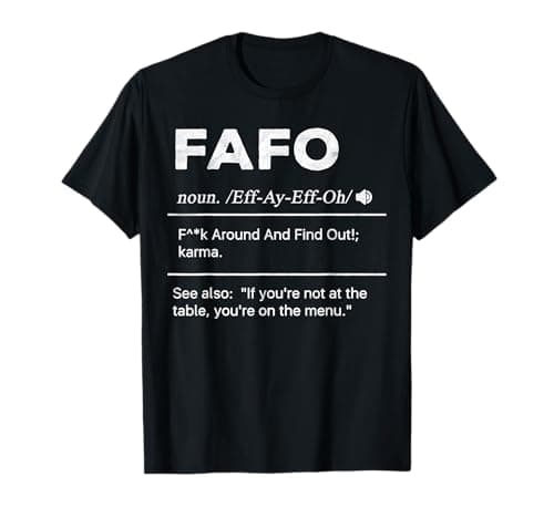 Image of FAFO Definition With On The Menu Quotation T-Shirt