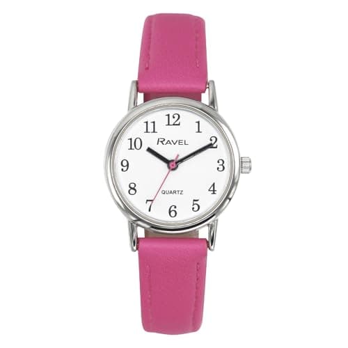 Image of Ravel - Women's Round Brighter Days Silver Tone Watch (36mm case) - Analogue Quartz - R0140.15.1 - Fuschia Pink/White Dial