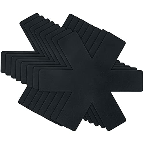 Image of flintronic Pot Pan Protectors, Set of 8 and 3 Different Sizes(38/35.5/26CM) Separators, Pans Separator Protector for Stacking Cookware in Kitchen Cupboard, Black