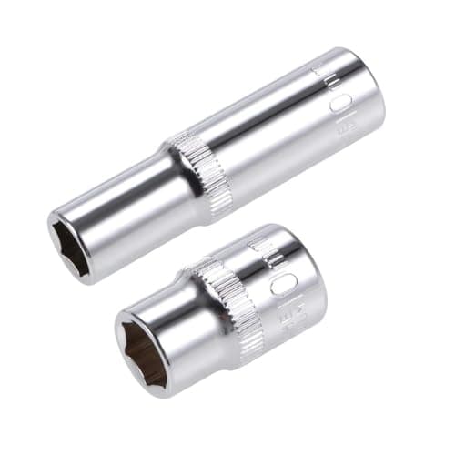 Image of 3/8-Inch Drive by 10mm Deep and Shallow Socket Set of 2 Pcs, Cr-V, 6-Point, Metric