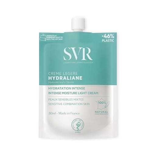 Image of SVR HYDRALIANE Intensive Hydrating Hyaluronic Acid Face Moisturiser for Sensitive Skin, 100% Natural Ingredients, 50ml (Light Cream for Combination Skin)