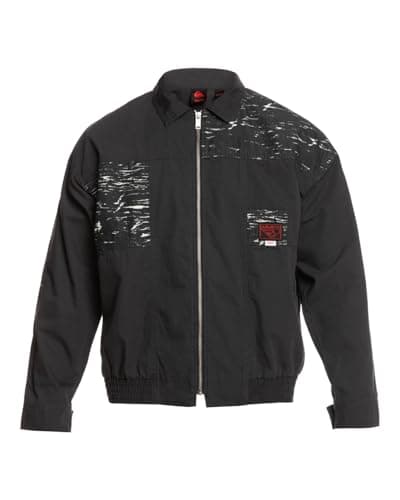 Image of Quiksilver x Stranger Things Upside Down - Vintage Style Jacket for Men - Vintage Style Jacket - Men - L - Black