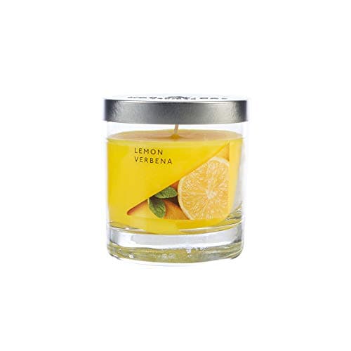 Image of WAX LYRICAL Medium Wax Fill Candle Lemon Verbena. Burn Time Approx 50 Hours Jar ,Silver