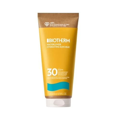 Image of Biotherm Waterlover Hydrating Sun Milk SPF 30, Moisturising Sunscreen Milk for Comprehensive Protection, Waterproof Sun Lotion, 200 ml