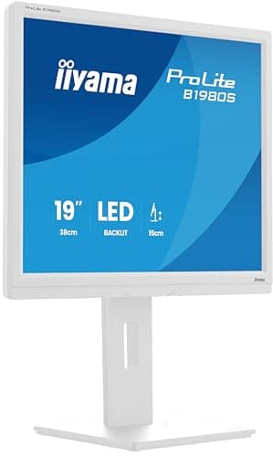 Image of iiyama B1980S-W1 White 19 inch TN LCD, 1280x1024, HDMI, DP, Speakers, Height Adjustable Stand