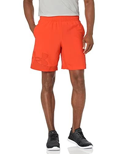 Image of Under Armour Men's Woven Graphic Shorts, Phoenix Fire (296)/Radiant Red, Medium