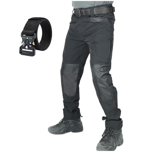 Image of LeSpartan Tactical Pants,Le Spartan Motorcycle Pants Men's Lightweight Quick-Drying Water Resistant Ripstop Cargo Pant (Black,XL)