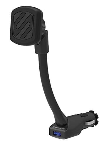 Image of Scosche MAG12V MagicMount Magnetic Power Socket Mount with USB Charging Port for Mobile Devices
