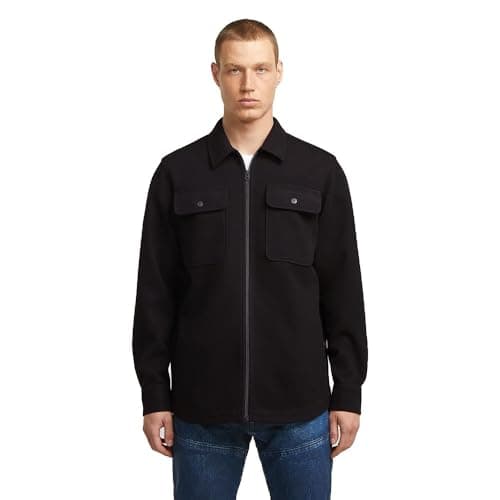 Image of G-STAR Men's GPO Zip Overshirt, BLACK (dk black D25825-D200-6484), L