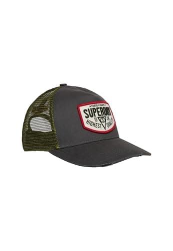 Image of Superdry Mens Mesh Trucker Cap (UK, Alpha, One Size, Flint Stone Blue Grey)