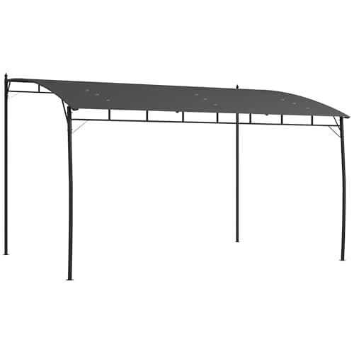 Image of Outsunny 3 x 4m Metal Pergola, Outdoor Gazebo UV-Resistant, Grey