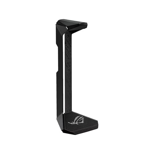 Image of ASUS ROG Throne II Core Gaming Headset Stand (Aluminum Alloy Frame, Non-Slip Base, ROG Pattern, Silver ROG Logo, Black)