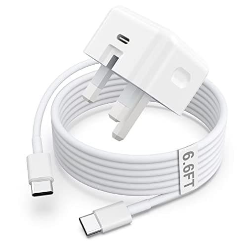 Image of Google Pixel Fast Charger 30W USB‑C Plug with 2M Cable, Foldable UK Charger for Pixel 10/9/8/7/6/5/4/3/2, Samsung Galaxy, iPhone 17/16/15, iPad USB‑C, Type‑C Power Adapter UK, PD QC PPS Compatible