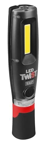 Image of Sealey LED Twist Rechargeable Inspection Light, 16W COB LED & 1W SMD, 2000lm, Rotating Magnetic Base - LED2001, Grey