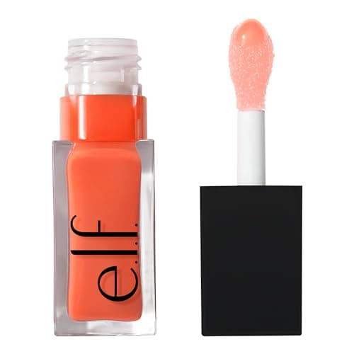 Image of e.l.f. Glow Reviver Lip Oil, Nourishing Tinted Lip Oil For A High-Shine Finish, Infused With Jojoba Oil, Vegan & Cruelty-Free, Coral Fixation