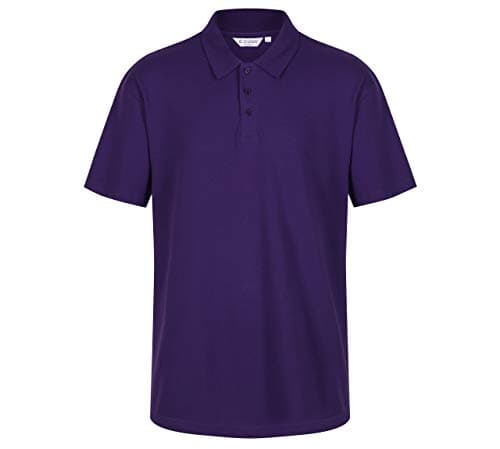 Image of Trutex Kids Purple Plain School Polo Shirts – Short Sleeve Cotton-Rich Unisex PE Kit Polos for Boys and Girls – Ages 9-10