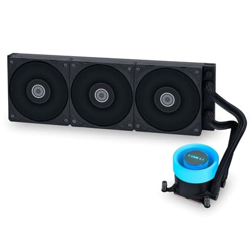Image of Lian Li GA II Lite 360 Performance AIO Liquid Cooler Black – with Infinity Mirror, 3x PWM Fans, 360mm Radiator, Rotatable Logo