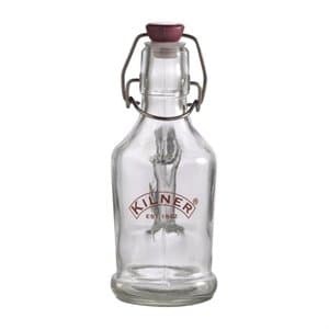 Image of Kilner Clip Top Bottle with Handle 0.2Ltr Airtight swing top seal. 200ml.