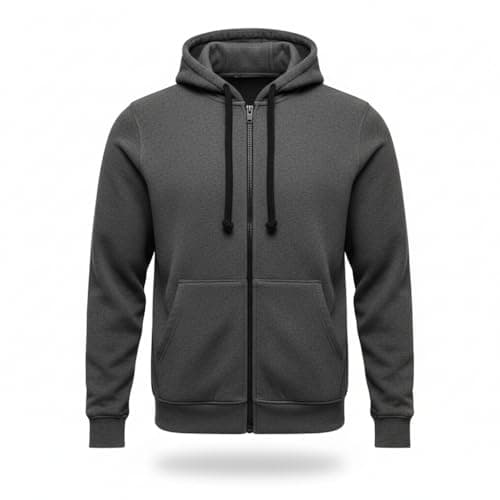 Image of ITRAT Men’s Zip Up Hoodie Sweatshirt Full Zip Hooded Sweatshirt Fleece Hoodie Jacket Warm Casual Winter Athletic Streetwear Lounge Workout Zip Hoodie (M, Charcoal)