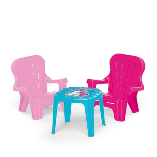Image of DOLU Unicorn Themed Kids Girls Table & Chair Set Pink