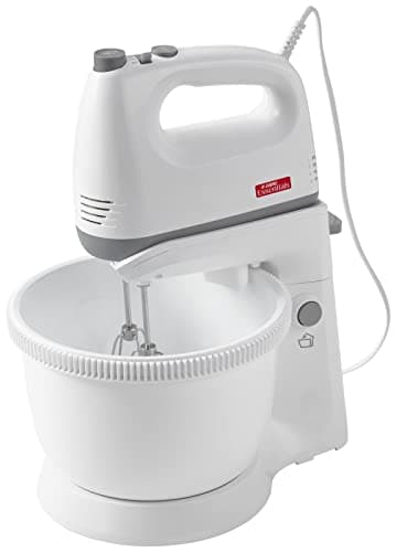 Image of Judge 2-in-1 Hand Electric Mixer with Stand and Bowl, 2 Whisks and 2 Dough Hooks, 5 Speed Hand Food Mixer with Turbo Function, Detachable Bowl, Tilting Stand, 300W