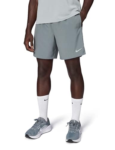 Image of NIKE DV9359-084 M NK DF Challenger Short 7BF Pants Men's Smoke Grey/Smoke Grey/Reflective SILV Size S