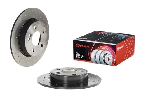 Image of Autoteile Gocht Set of 2 Rear Brake Discs Compatible with Mercedes W176 W246 W242 CLA Coupe C117 2011-2019