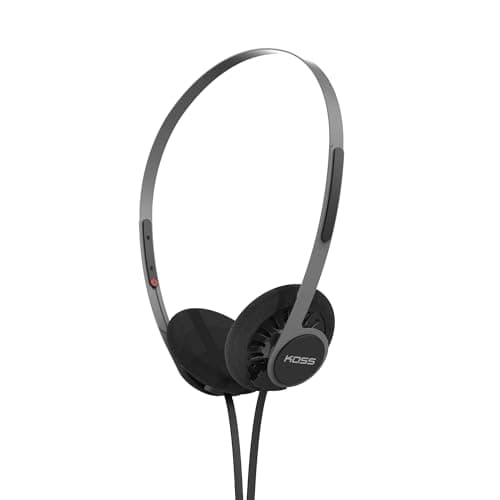 Image of Koss KPH40 Utility On-Ear Headphones, Detachable Interchangeable Cord System, Retro Style, Ultra Lightweight Design (Stealth Black)