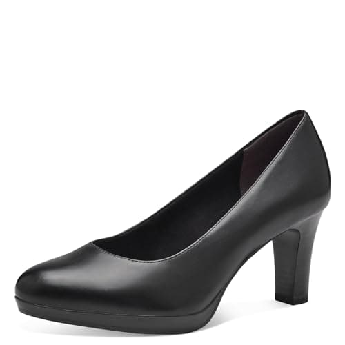 Image of Tamaris Women Classic Court Shoes, Ladies Court Shoes,TOUCHit-Footbed,Office,Closed,Elegant,Noble,Comfortable,Business Shoe,Black,38 EU
