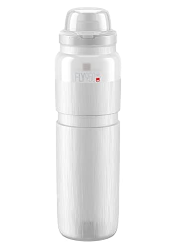 Image of ELITE Fly MTB Water Bottle Clear – Ultra Lightweight Mountain Bike Cycling Bottle with Dust Cap – 950ml – For Trail Riding, XC & Enduro