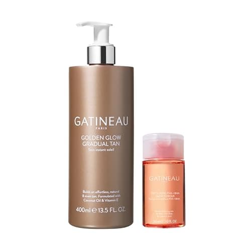 Image of Gatineau - Golden Glow Gradual Tan (400ml) + Exfoliating PHA+BHA Glow Tonique (30ml), For Glowing Skin