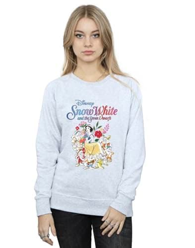 Image of Disney Women's Snow White Poster Sweatshirt Sport Grey X-Large
