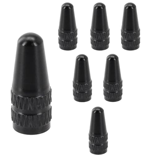 Image of 8 PCS Presta Valve Caps, dust caps for bikes, bike valve caps, for MTB Road Racing Bicycle, Rocket Style(black)