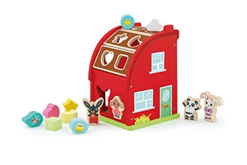 Image of Trudi Sevi Shapes Interlocking House of Bing (12 Pieces) by Wooden Games Puzzle Bing - Christmas and Birthday Gift for Children | 18 x 18 x 25 cm | Bing Collection | Model TUE67000