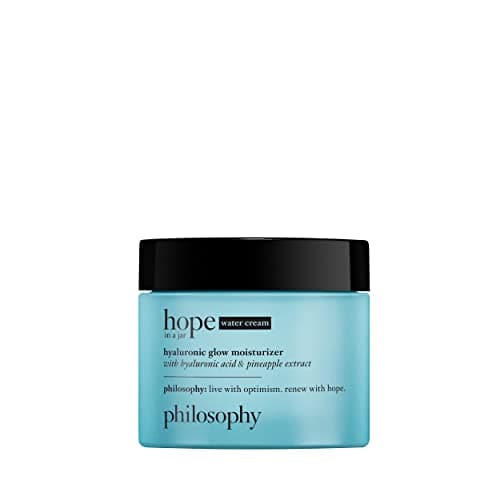 Image of philosophy hope in a jar water cream 60ml, moisturiser with hyaluronic acid & pineapple extract, 72 hour hydration