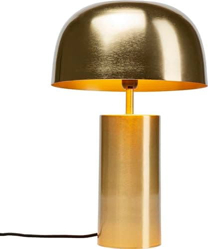 Image of KARE Design Table Lamp Loungy, Gold, Steel Brass-Plated, Modern, Bedside Lamp, Elegant Lighting, Room Decor, Bedroom, Living Room, Office, Bulb not Included, 38x25x25 cm (H/W/D)
