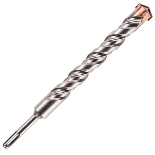 Image of 25mm x 260mm Long SDS Plus High Performance Hammer Drill Bits, Professional Tungsten Carbide Cross Tipped Masonry Drill Bit For Brick, Concrete, Stone, Granite. 25mm SDS Drill Bit