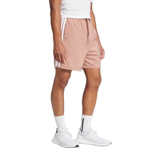 Image of adidas Men's Essentials 3-Stripes Chelsea 7-Inch Shorts, Warm Tone/White, Medium, Warm Tone/White, M