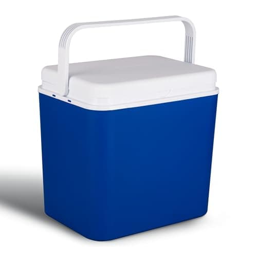 Image of 30L Cool Box, Lightweight Portable Ice Cooler with Handle & Lid, Insulated Cooler Box for Camping, Picnic, Beach & Travel, Keeps Food & Drinks Hot or Cold