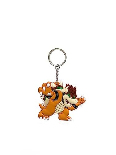 Image of Aurabeam Super Mario's Bowser's Keyring Pendant Fan Item Gaming Gift Key Ring Anime, Beige, red, green, Klein bis Mittelgroß