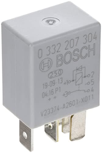 Image of Bosch 0332207304 Micro Relay 12V 20A, IP5K4, Operating Temperature from -40 Degree to 85 Degree C, 5 Pin Relay with diode