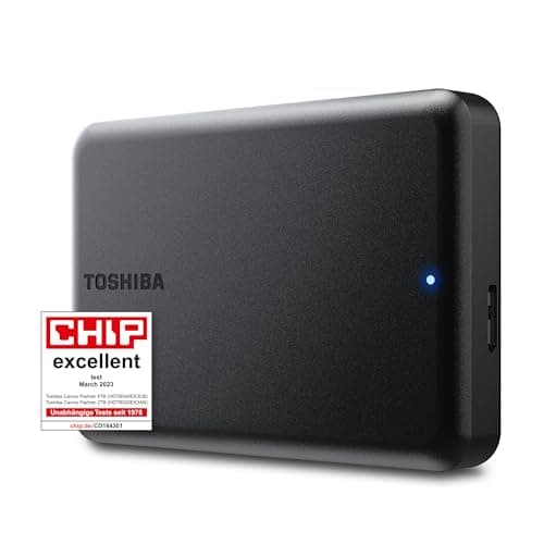Image of Toshiba Canvio Partner 4TB Portable 2.5’’ External Hard Drive, USB 3.2, Mac & Windows Compatible. Xbox, PS4, Black