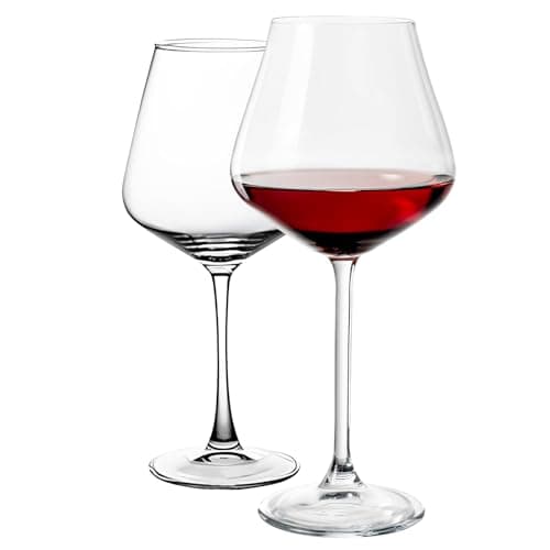 Image of ASelected Wine Glasses Set of 2 450 ML Burgundy Wine Drinking Glass, White and Red Wine Glasses Perfect for Home Restaurants Party Wedding