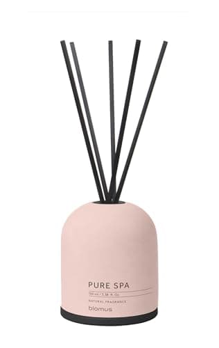 Image of Blomus Fraga Rose Dust Reed Diffuser Set Concrete Air Freshener with 5 Reed Sticks
